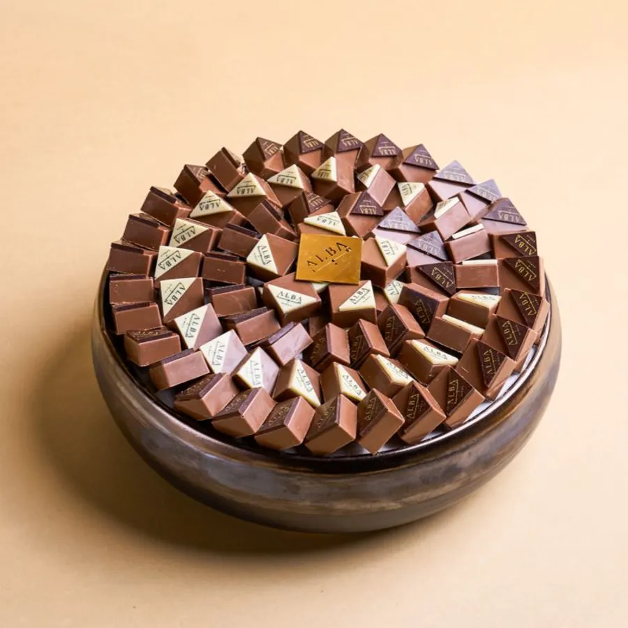 Black Bowl With Golden and Silver Accents