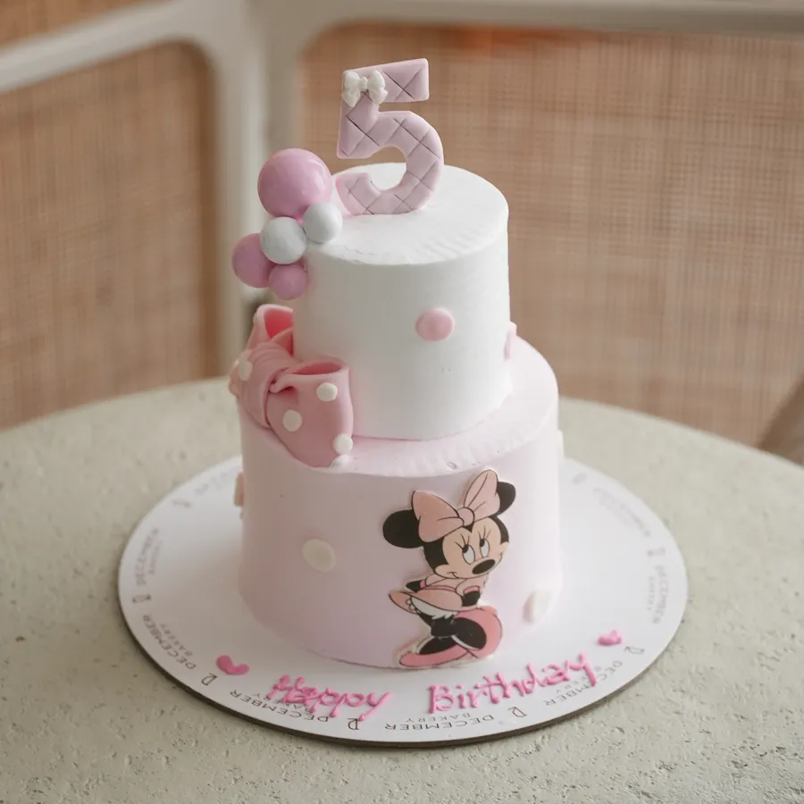 Double mini mouse pink cake 6inch