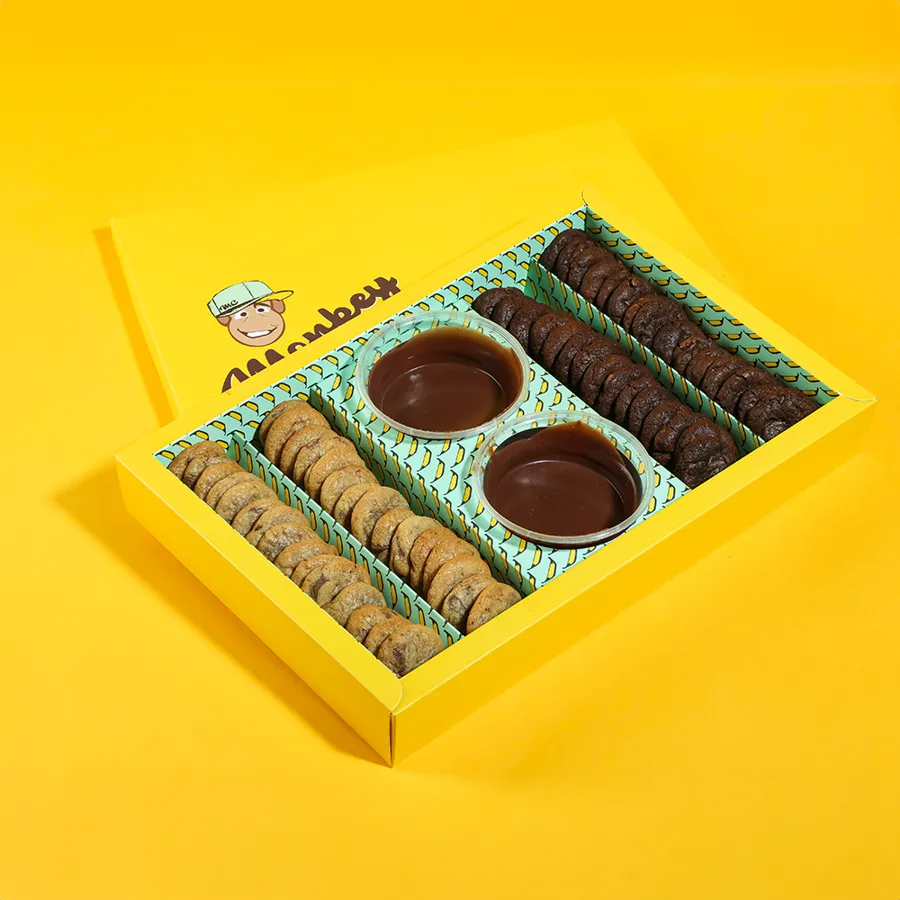 Mini Mix Cookies 60 pcs with Chocolate Sauce