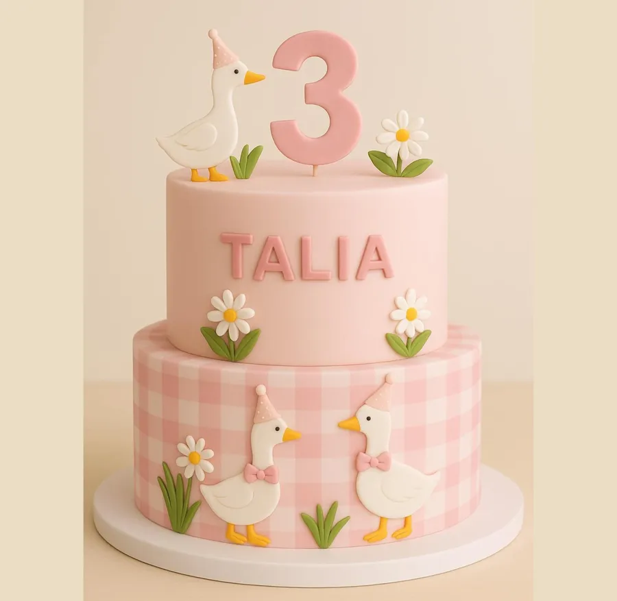 Geese Design Cake