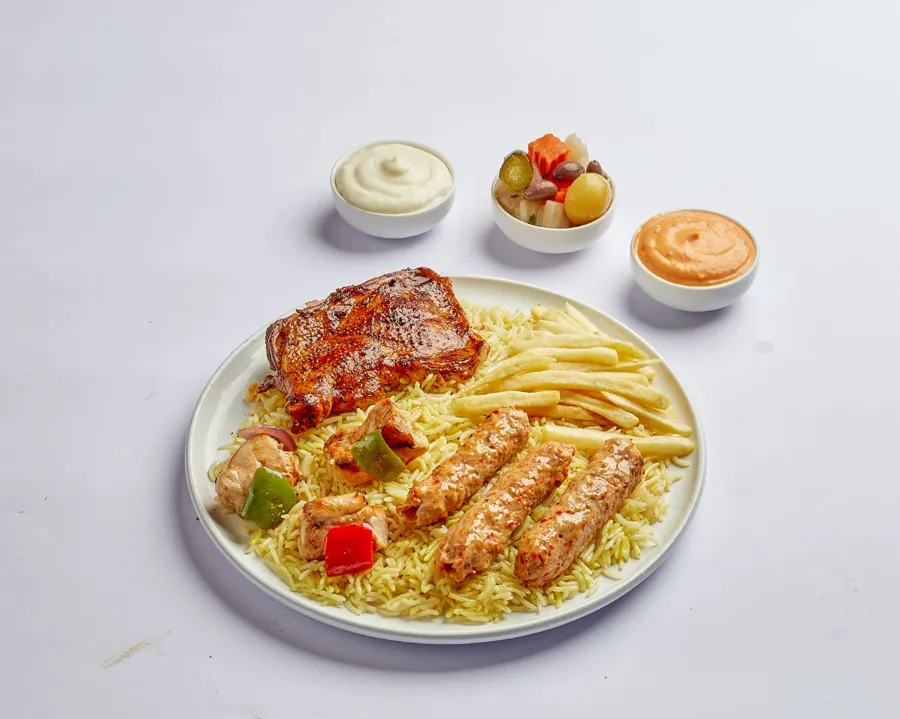 Mix grilled chicken meal