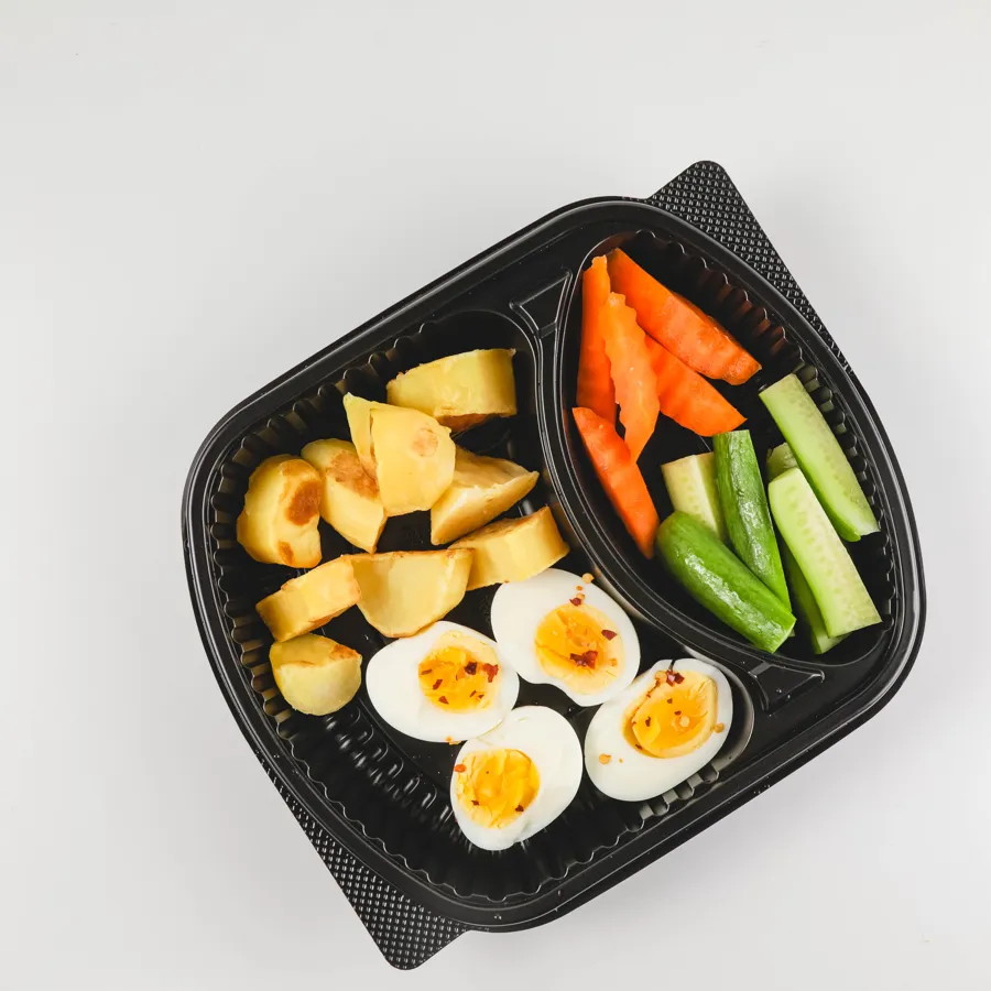 SOFT BOILED EGG AND VEGETABLE