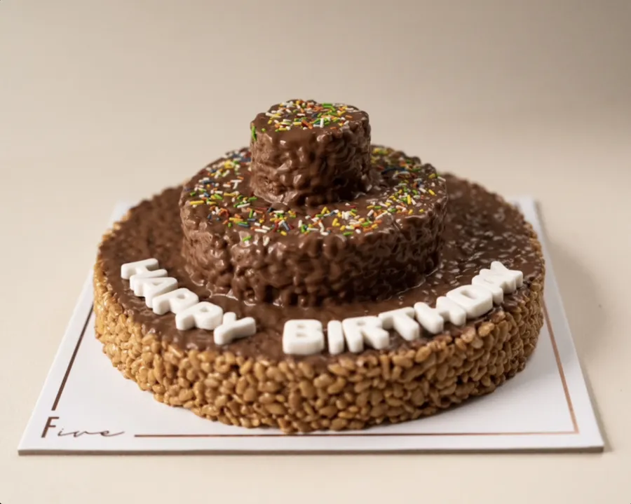 Three tier chocolate crispies
