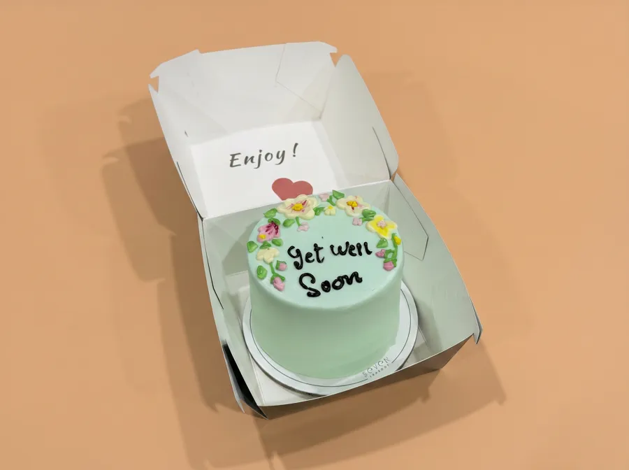 Get Well Soon Floral Cake