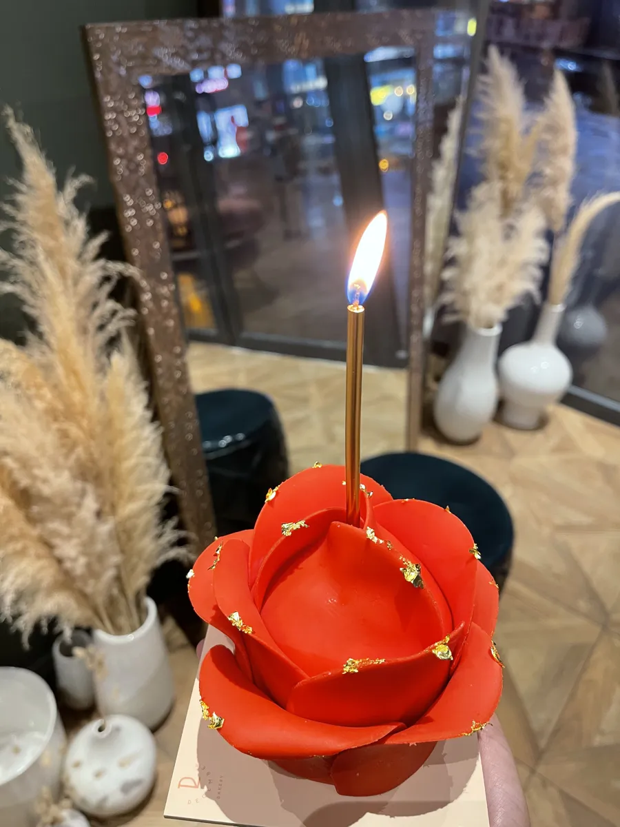 Mini flower red cake 2inch