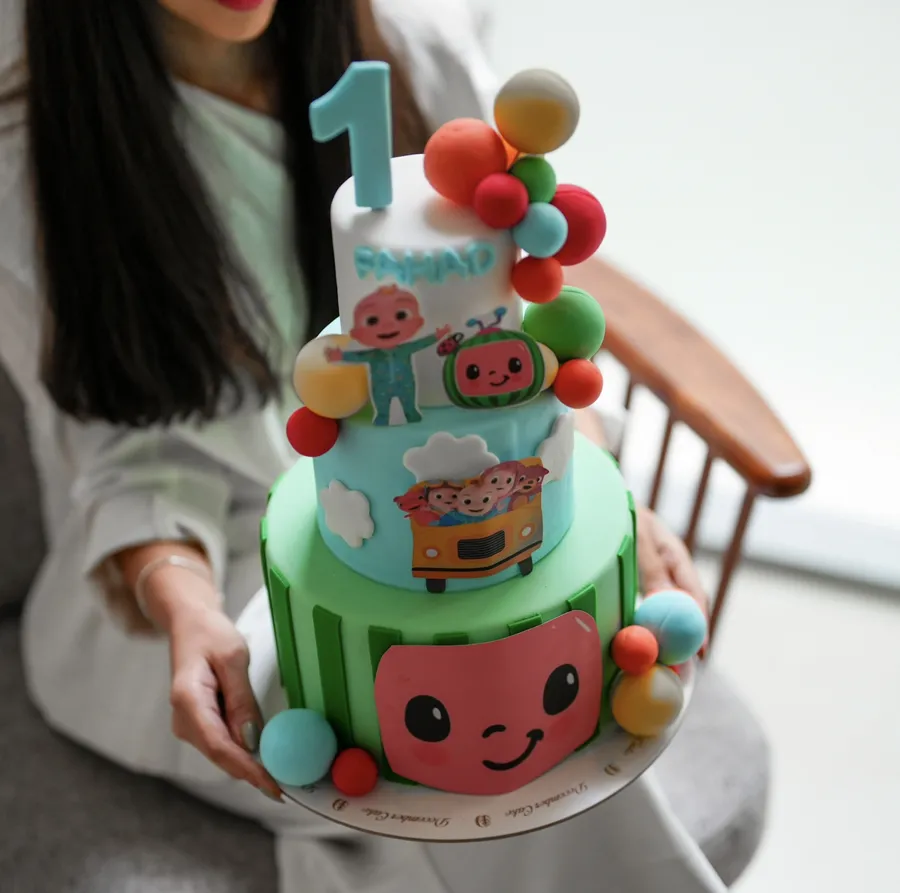 3 layer coco melon cake mix chocolate vanilla 8inch