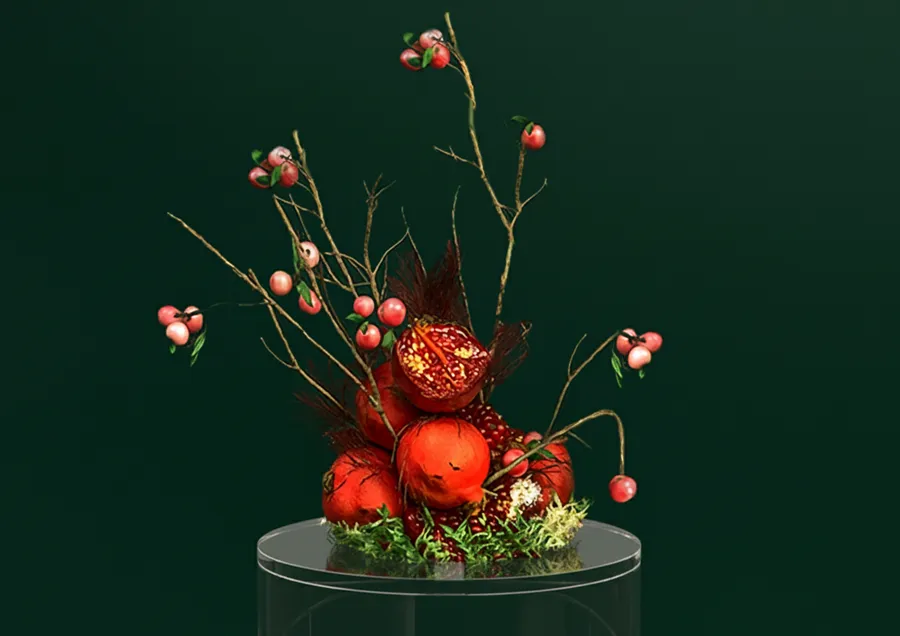 Pomegranate center piece