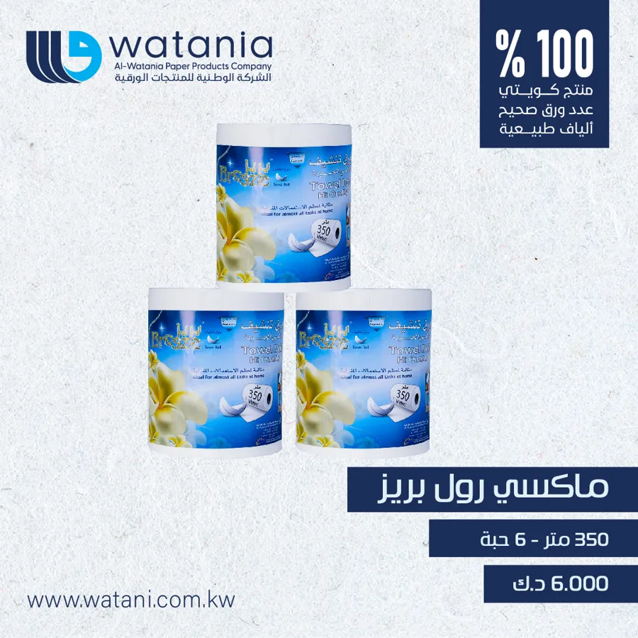 Breeze maxi roll 350 mtr - 1x6