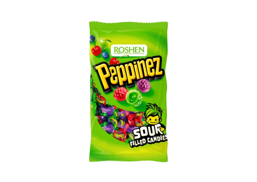 Roshen Peppinezzz Assorted Flavor Sour Filled Candy 900g