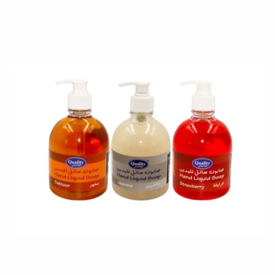 OFFER 3 PCS ( QUALITY HAND LIQUID SOAP 500 ML - STRAWBERRY / JASMINE / INCENSE )