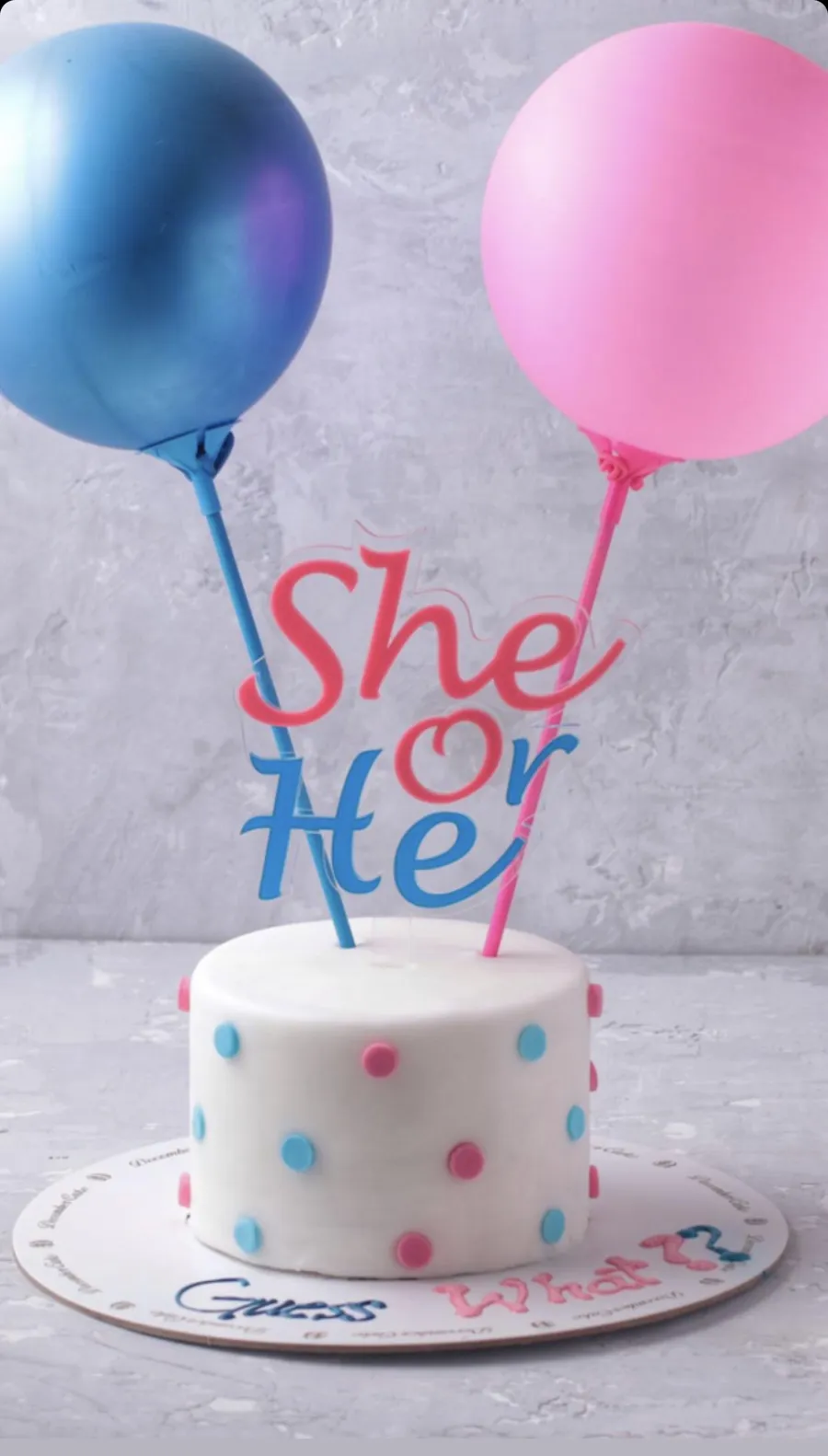 She or he balloons Cake 💙💓