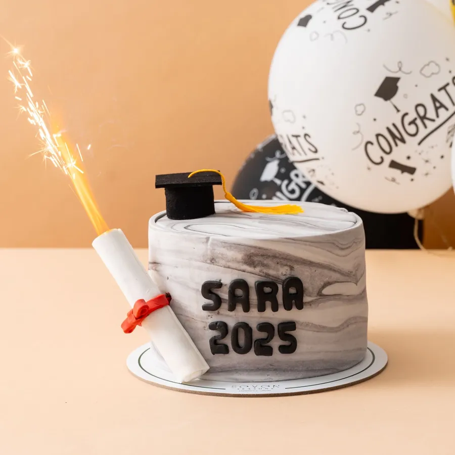 Spark graduation cake
