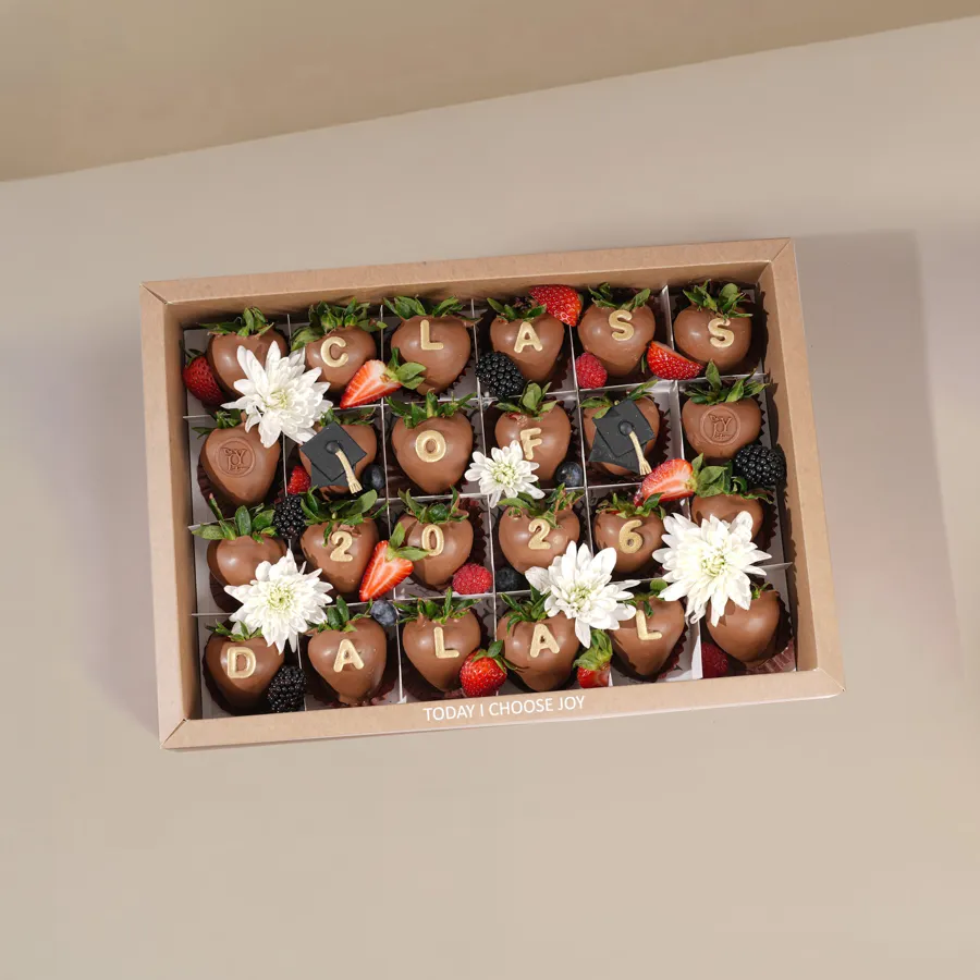 Customized Strawberry Graduation Box