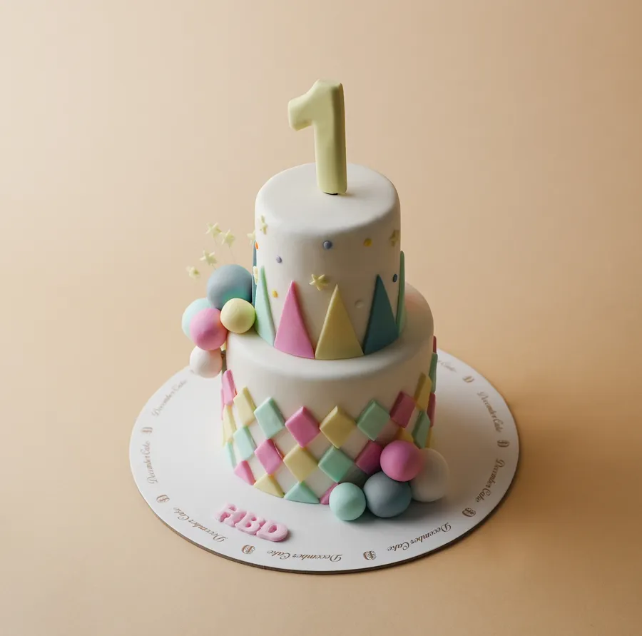 Double colors cake 6inch mix chocolate vanilla