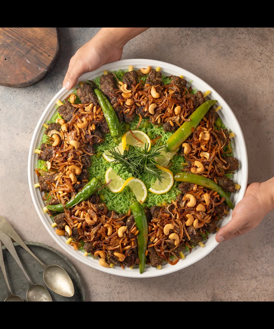 Lemon grass kabab with ishbint rice