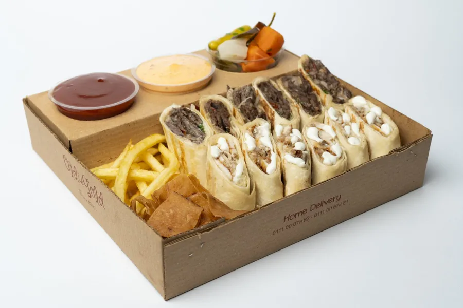 Mixed Arabic Shawarma Box (12 Pieces)