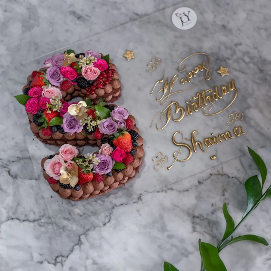 GARDEN LETTER CAKE