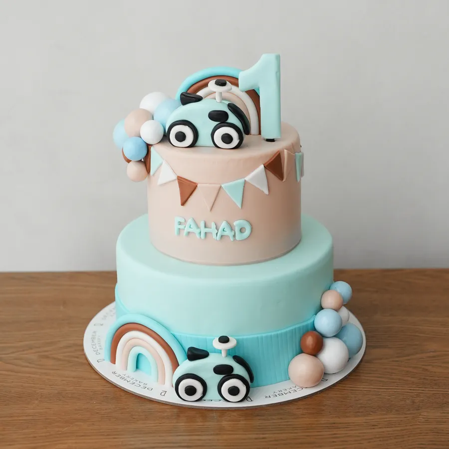 Blue car cake double cake 8inch