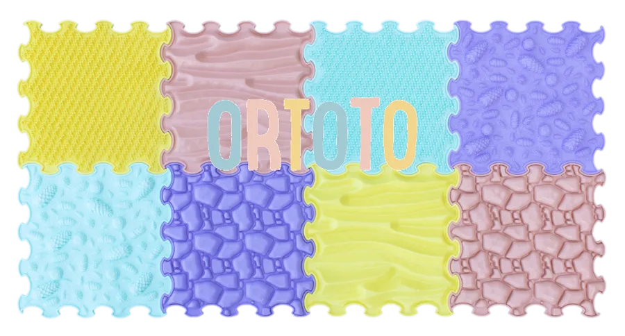 Ortoto Puzzle Mats- Sensory & Calm Pastel 8Pcs