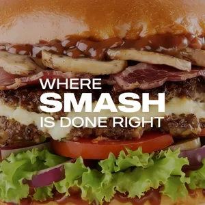 Smash burger sandwiches